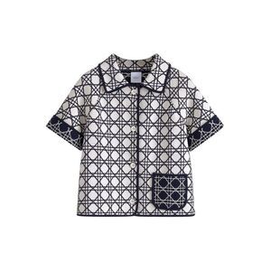 Christian Dior Women Macrocannage Short Sleeve Jacket